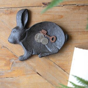 Box of 6 — Cast Iron Easter Rabbit Trinket Tray