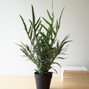 Artificial Fern In A Black Plastic Pot – 27″