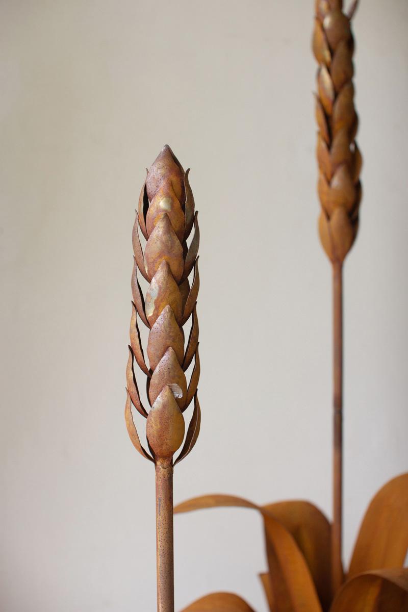 Rustic Metal Aloe Plants With Flowers