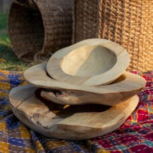 Rustic Teakwod Bowls