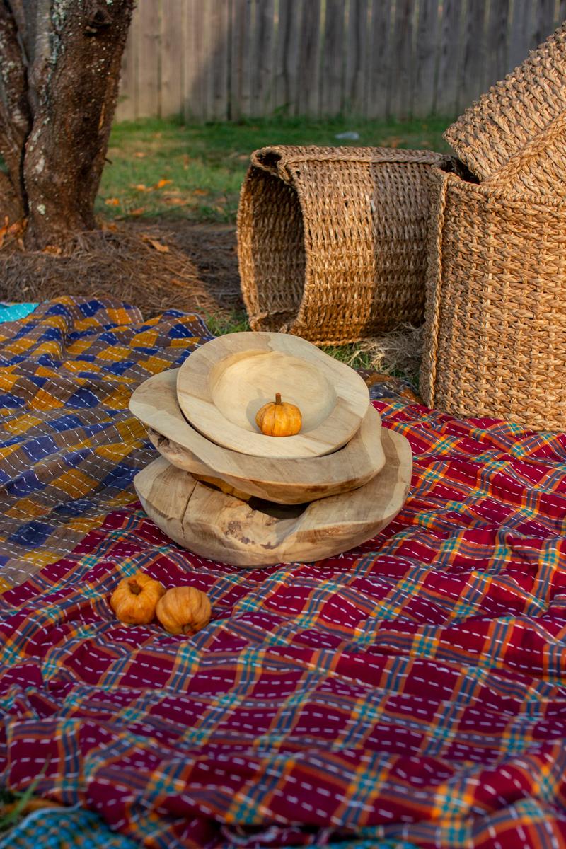 Rustic Teakwod Bowls