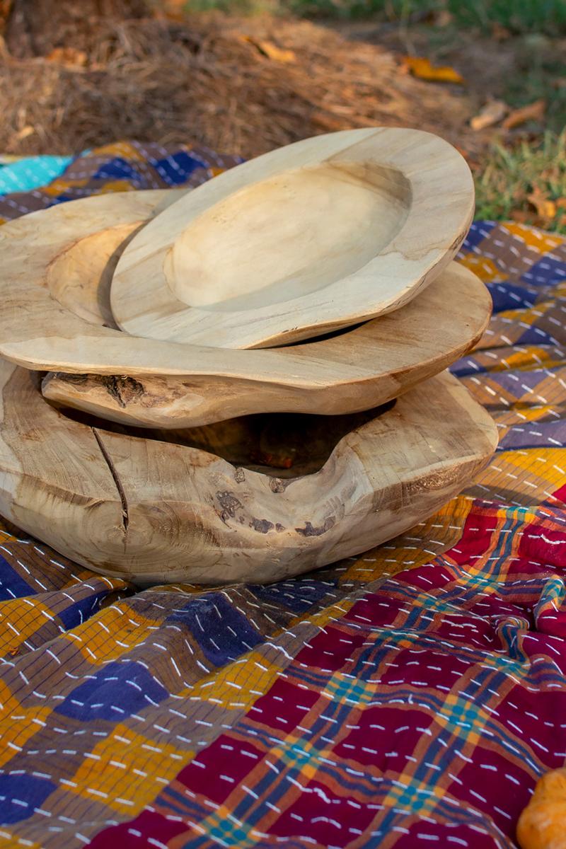 Rustic Teakwod Bowls