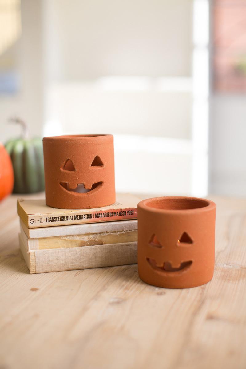 Short Terracotta Jack-O-Lantern, Orange