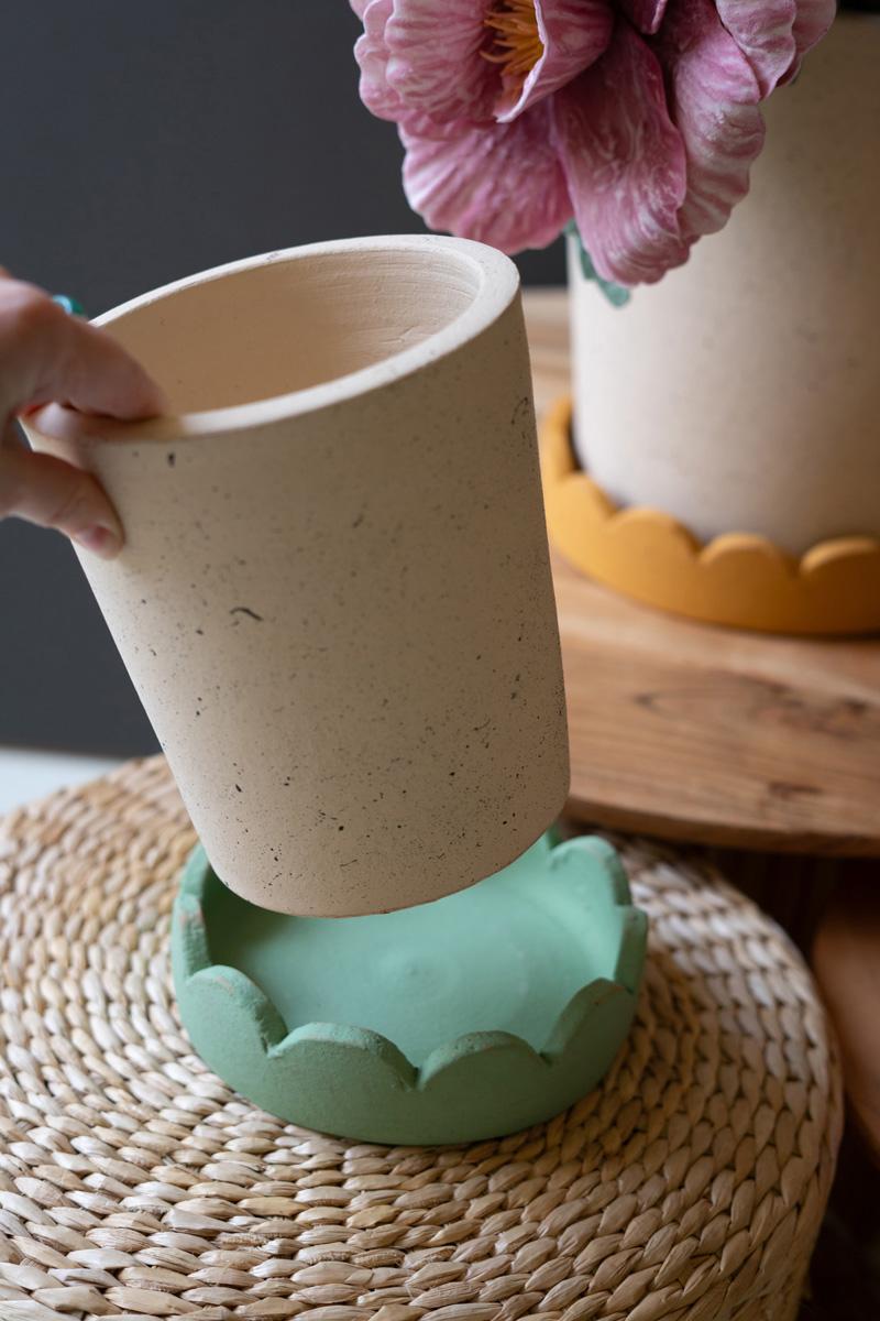 Scalloped Clay Planters