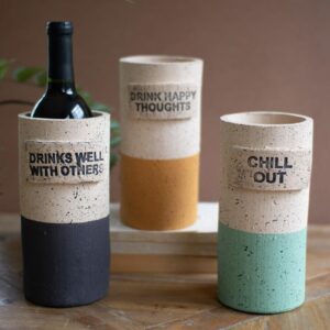 Box of 2 — Set of 3 Dipped Terracotta Wine Coolers