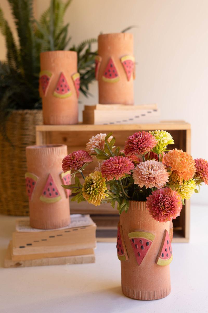 Tall Clay Watermelon Vase