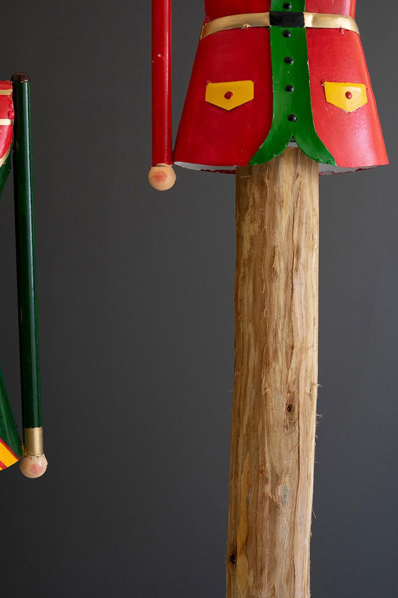Painted Metal And Wood Nutcrackers