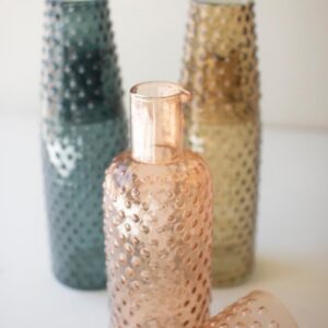 Bubble Glass Carafes W Tumbler – One Each