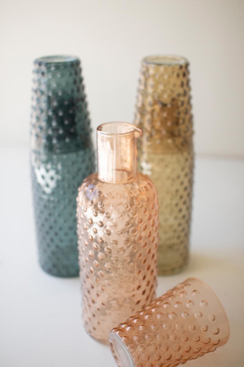 Bubble Glass Carafes W Tumbler – One Each