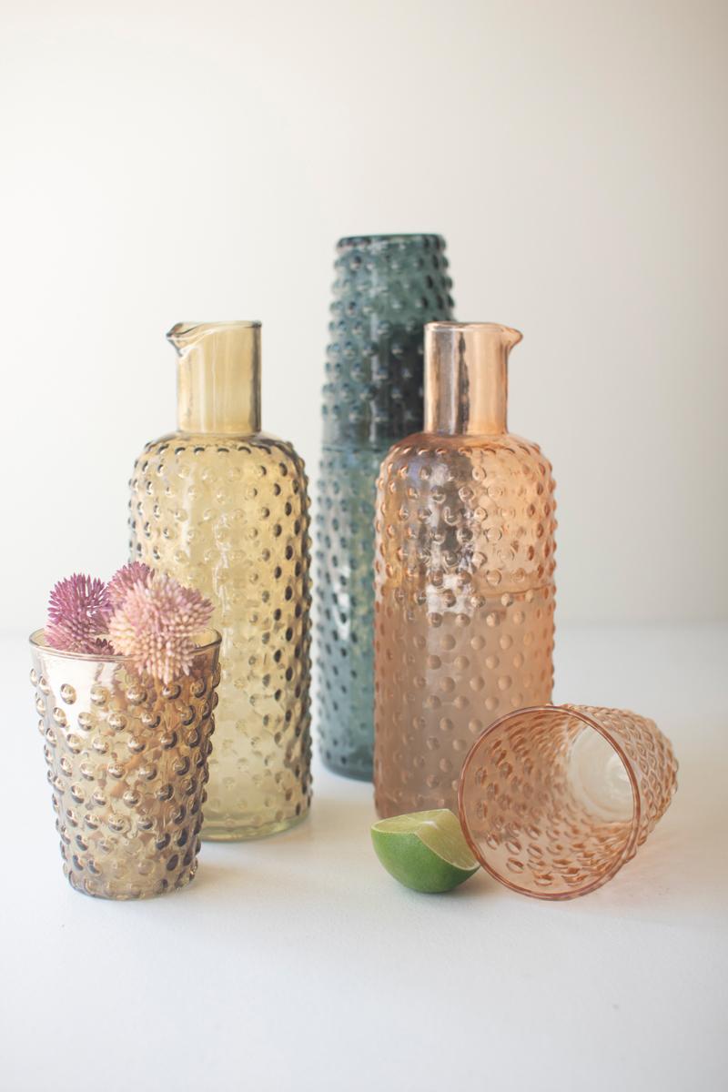 Bubble Glass Carafes W Tumbler – One Each