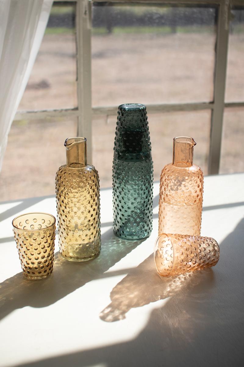 Bubble Glass Carafes W Tumbler – One Each