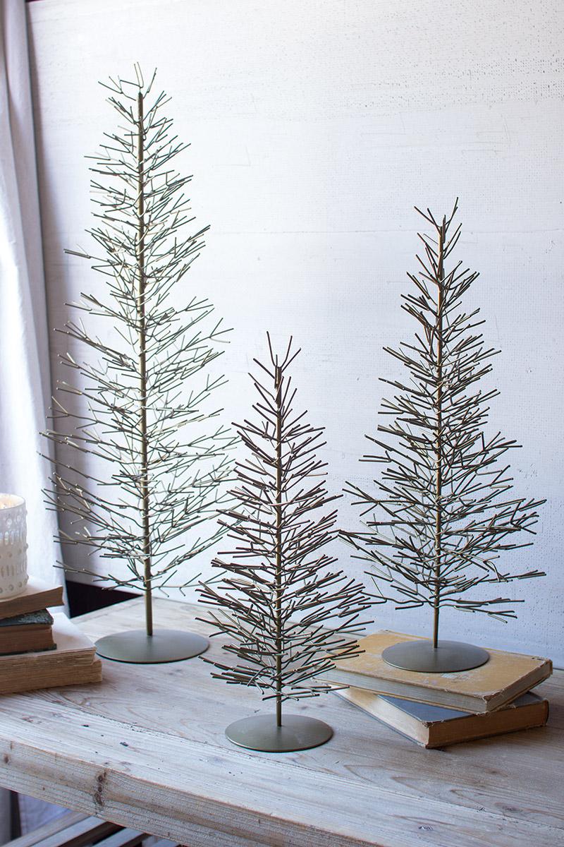Antique Brass Wire Trees, Gold