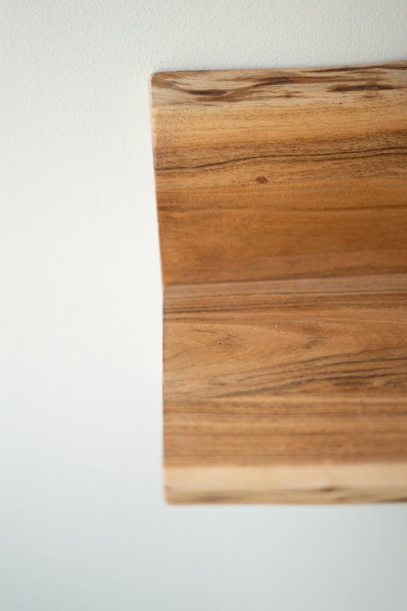 Live-Edge Acacia Wood Floating Shelves