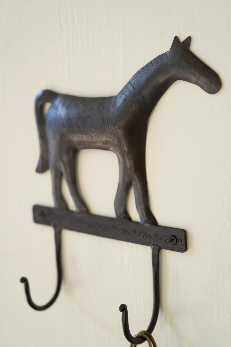Box of 6 — Hammered Iron Horse Hook