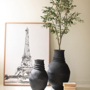 Paper mache oval urns