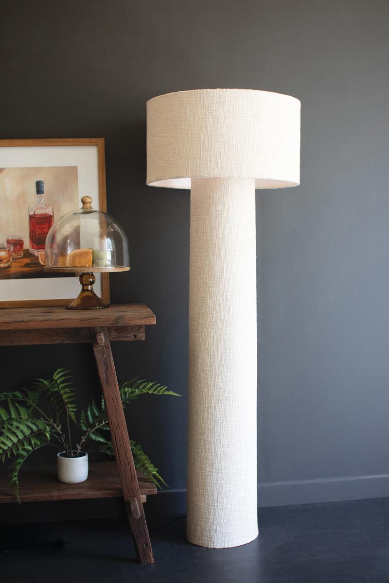 Boucle Fabric Floor Lamp With Shade