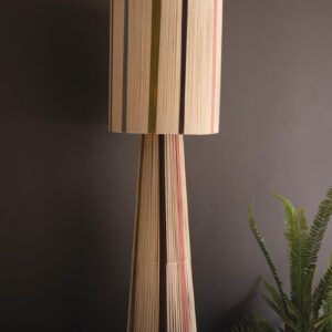 Multi Striped String Table Lamp With Shade