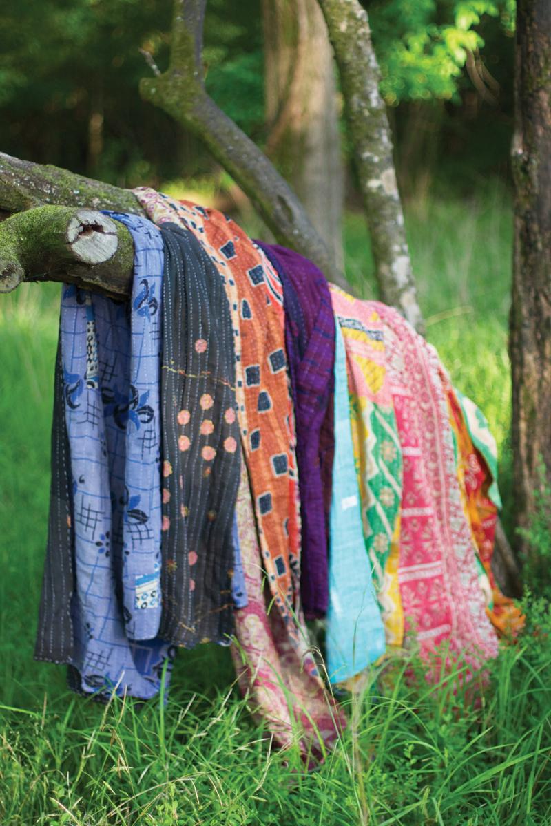 Recycled Cotton Blend, Recycled Kantha Throws-Assorted Sizes And Patterns