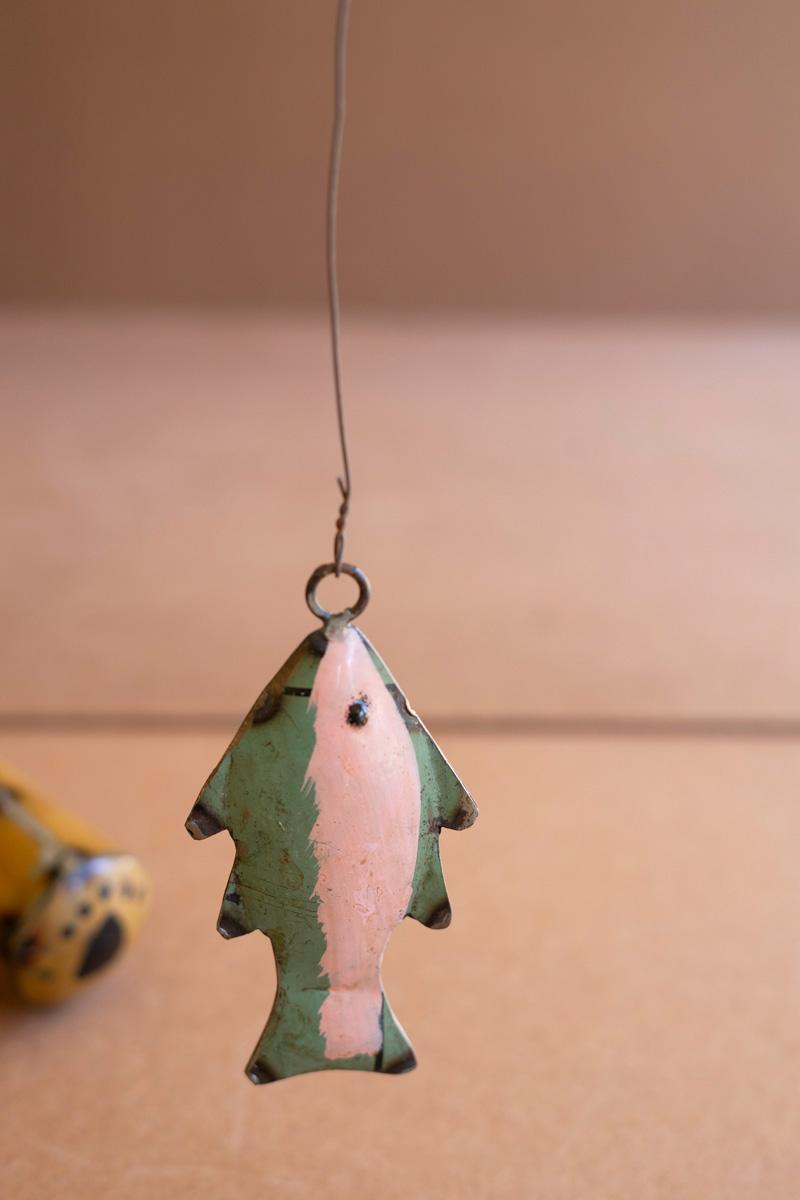 Recycled Metal, Recycled Iron Brown Bear Fishing