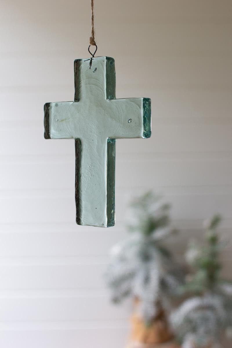 Box of 4 — Glass Cross Suncatcher