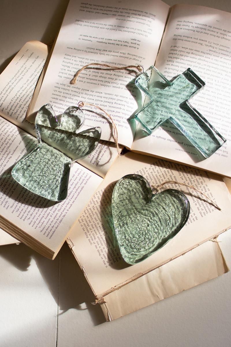 Box of 4 — Glass Cross Suncatcher