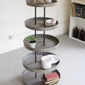 Five Tier Round Metal Display Tower