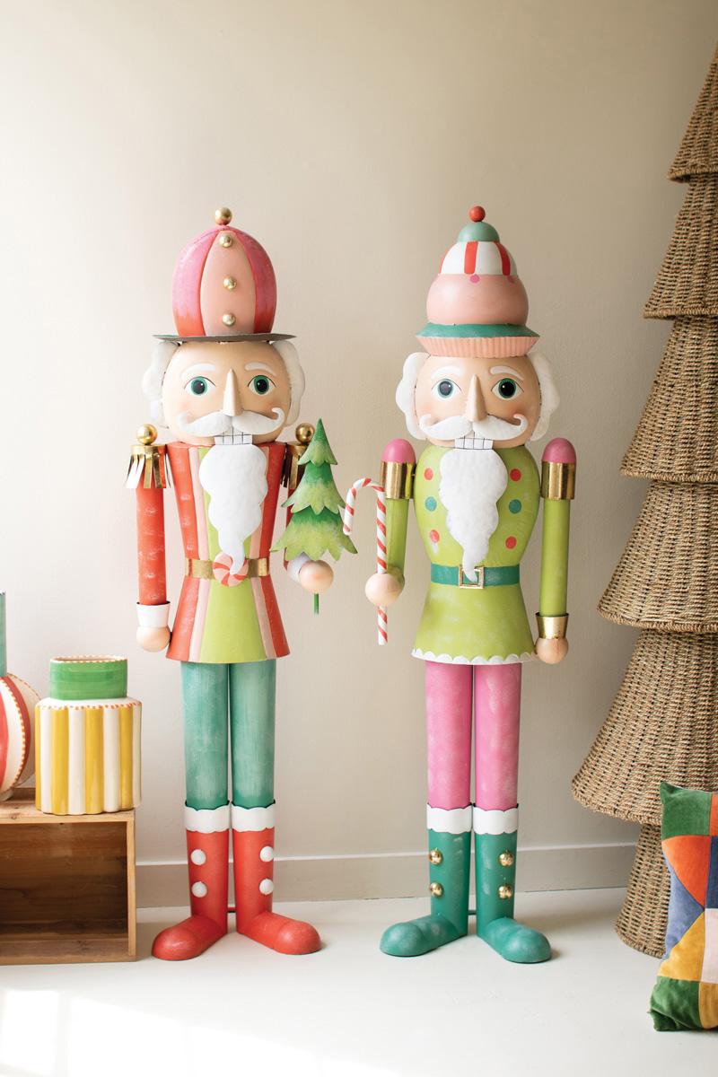 Life Size Painted Metal Nutcrackers